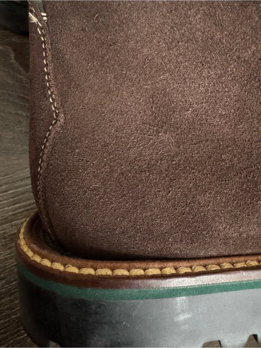 New! Martin Dingman Dark Brown Suede Chukka Boots with Shearling Collar